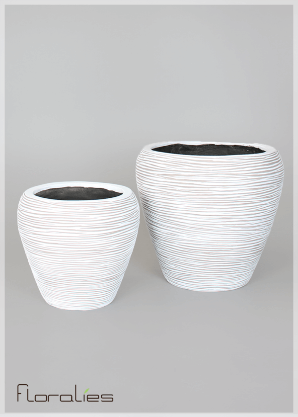 Pot cylindrique gris strié Pot cylindrique gris strié