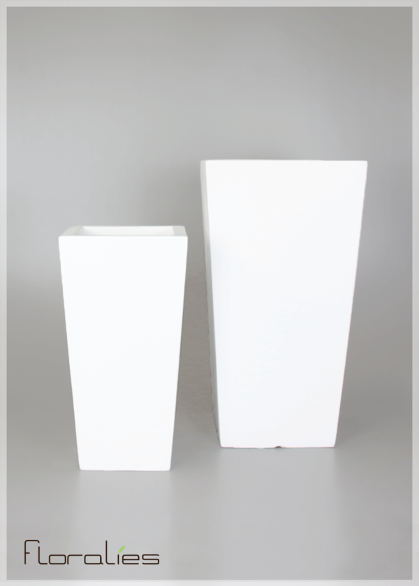 Pot évasé blanc décoratif Pot évasé blanc décoratif
