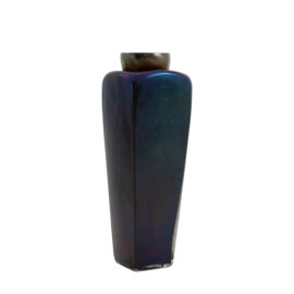 Vase bouteille bleu H 43cm