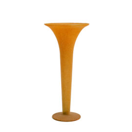 Vase en flute orange H 46cm