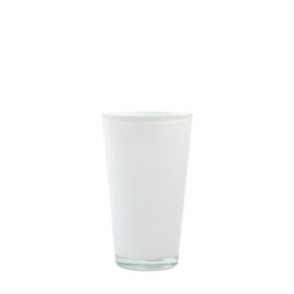 Vase conique blanc H 22cm