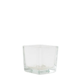 Verre transparent cubic H 6cm