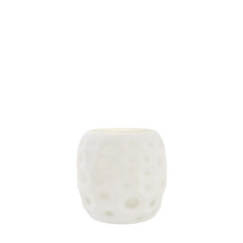 Tealight Honey White H 10cm